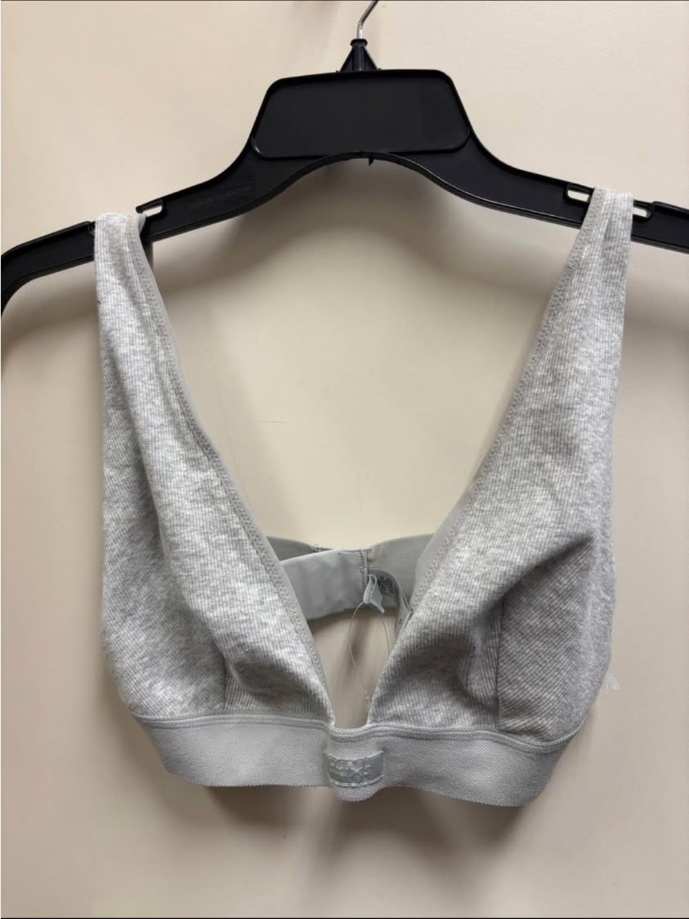 SKIMS Light Gray Ribbed Wireless Bralette